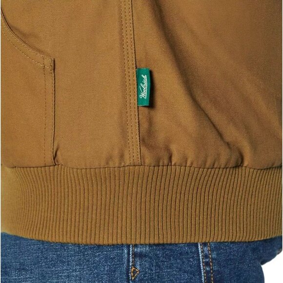 Woolrich M Men Coat Canvas Hooded Jacket Plaid Kangaroo Pocket Winter Hoodie - Picture 5 of 13